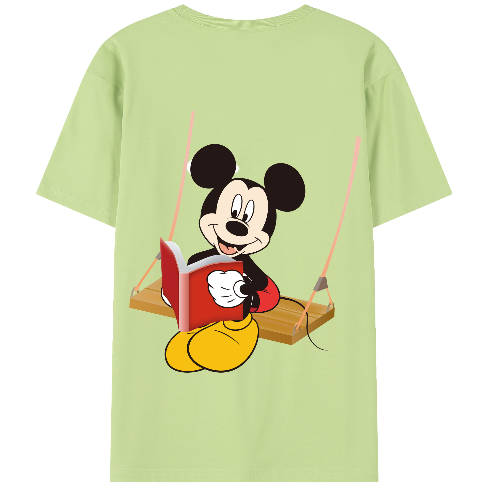 （画像用） ミッキーマウス Mickey Mouse 綿100％半袖Tシャツ（背面プリント）